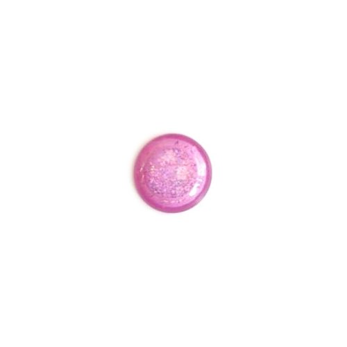 Cabochon violet pailleté en résine 18mm car20-19