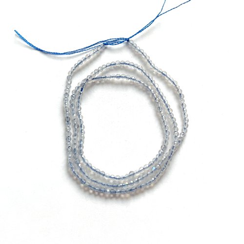 Perles rondes facettées en labradorite naturelle 2mm pp1-79