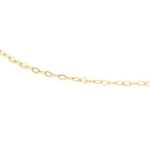 Chaîne maille ovale acier inoxydable doré 2,4x1,4 mm cha-29
