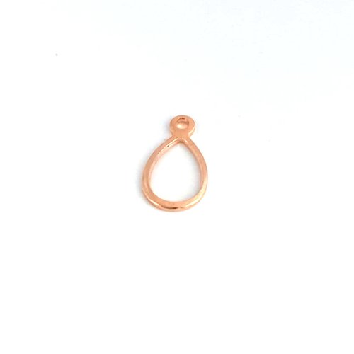 Breloque goutte or rose en acier inoxydable 12x7mm do16-8