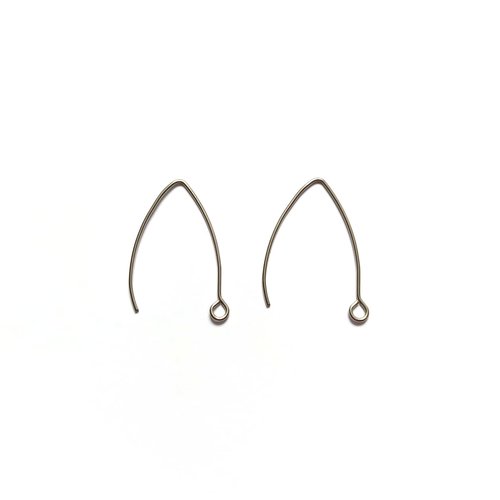 Crochets d'oreilles acier inox 304 argenté  30x18mm x1 ou x10 paires sbocr-61