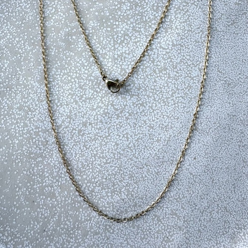 Collier maille forçat acier inoxydable doré 304 pvd 45cm - maille 2x1,5x0,3 mm sbr-77