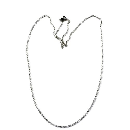Collier maille ovale acier inoxydable argenté 304 60cm - maille 2,5x2x0,4mm sbr-75