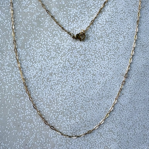 Collier maille rectangle acier inoxydable doré 304 pvd 45cm - maille 3.5x1.7x0.4 mm sbr-85