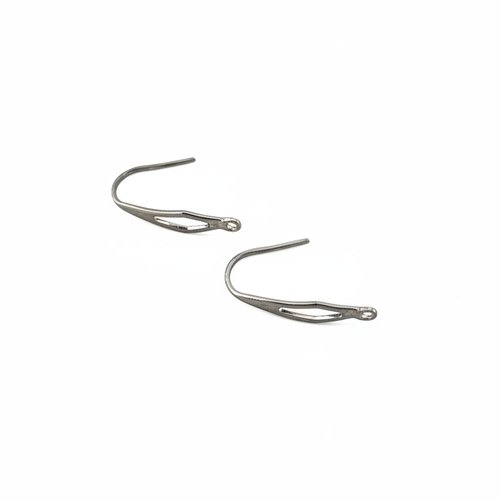Crochets d’oreilles design en acier inoxydable 304 argenté – 20 mm sbocr-64