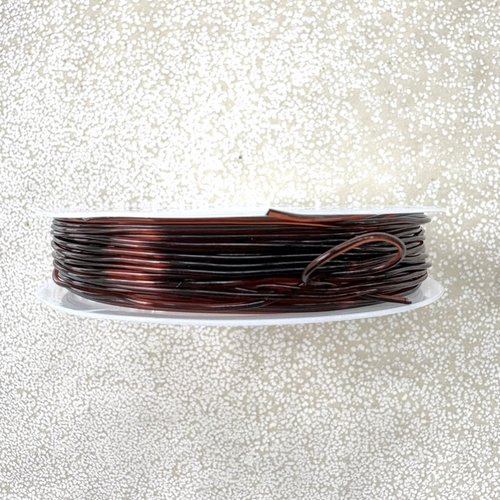 Bobine de fil cristal élastique marron 0,8 mm – fil élastique pour bracelet perles – environ 6 m ela-41