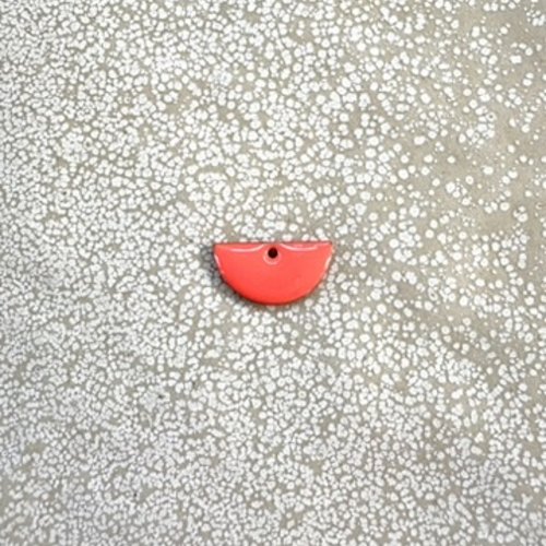 Sequin émaillé demi-lune orange 8x15 mm laiton doré – sequin demi-lune bijoux diy or10-9