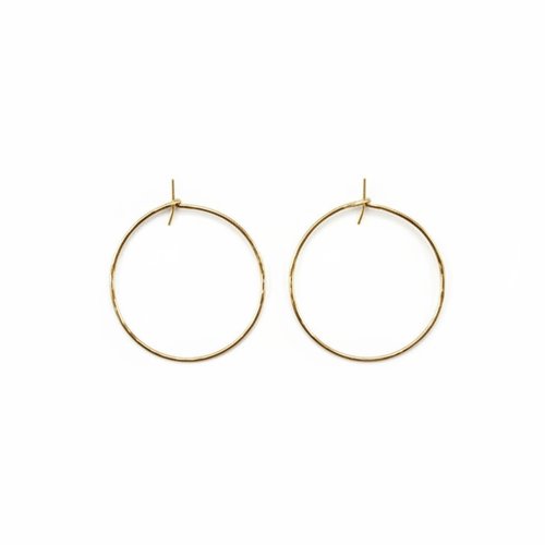 Créoles fines dorées 25 mm acier inoxydable 316l pvd – supports boucles d’oreilles diy, à la paire ou lot 10 sbocre-47