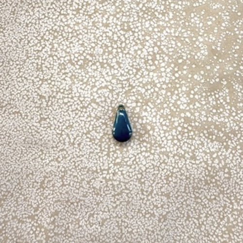 Sequin émaillé goutte bleu canard 12x6 mm laiton doré – breloque goutte bijoux diy ble18-1