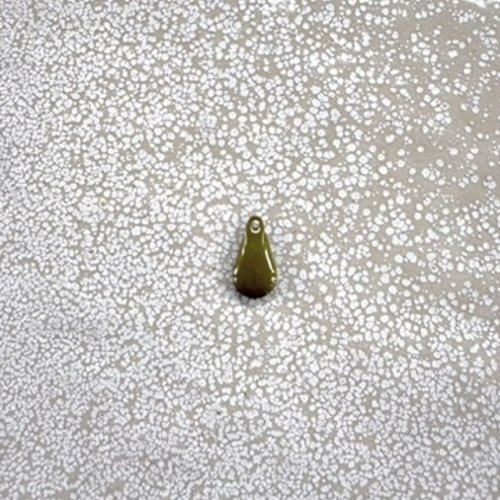 Sequin émaillé goutte kaki 12x6 mm laiton doré – breloque goutte bijoux diy ve15-6