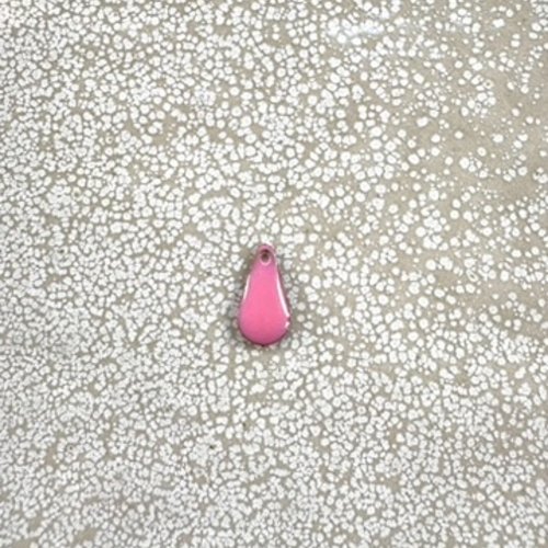Sequin émaillé goutte rose 12x6 mm laiton doré – breloque goutte bijoux diy ros22-5
