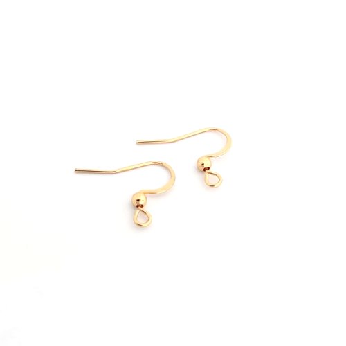 Crochets d’oreilles plats dorés 16x19 mm acier inoxydable 316 – supports boucles d’oreilles diy, x1 ou x10 paires sbocr-49