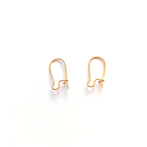 Crochets dormeuses dorés 19 mm en laiton – supports boucles d’oreilles diy, x1 ou x10 paires sbocr-46
