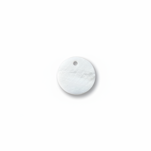 Sequin rond nacre 15 mm coquillage naturel – pendentif rond bijoux diy, x1 ou x10 blc25-3