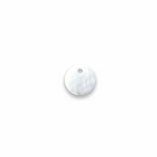 Sequin rond nacre 10 mm coquillage naturel – pendentif rond bijoux diy, x1 ou x10 blc25-5