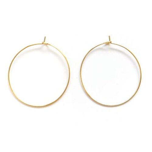 Créoles fines acier inoxydable 316l doré pvd 30 mm – supports boucles d’oreilles diy, x1 ou x10 paires sbocre-29