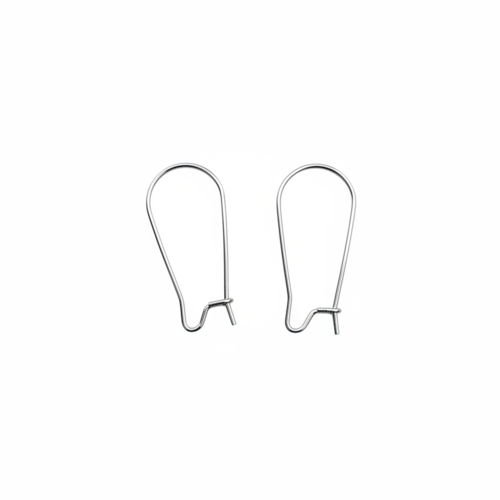 Crochets dormeuses argenté acier inoxydable 316l – supports boucles d’oreilles diy, x1 ou x10 paires sbocr-67