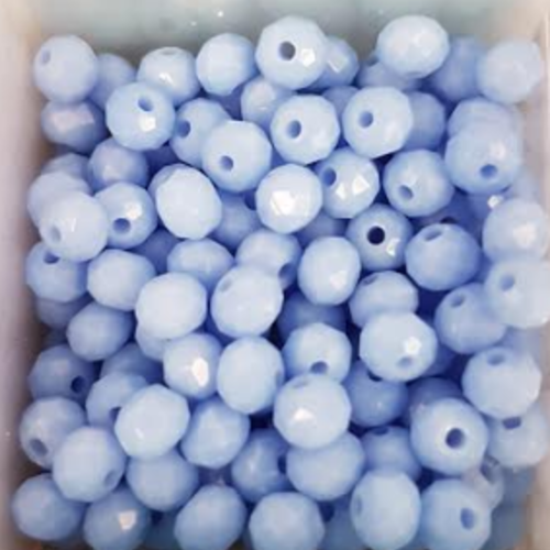 Perles à facettes bleues 4x3mm x50 pble4-12