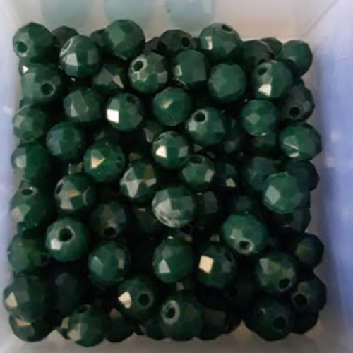 Perles à facettes vertes 4x3mm x50 pve3-15