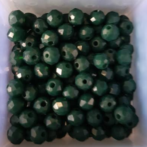 Perles à facettes vertes 4x3mm x50 pve3-16