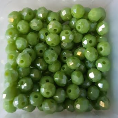 Perles à facettes vertes 4x3mm x50 pve4-1