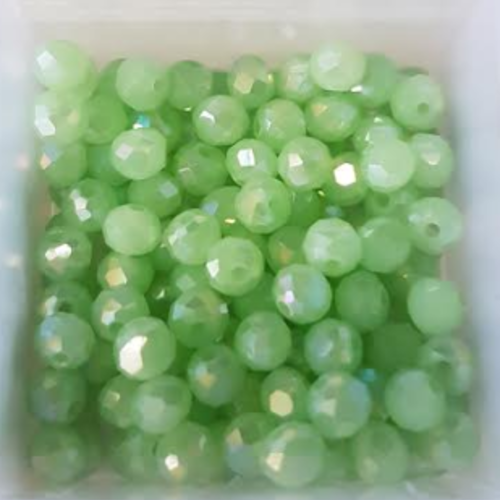 Perles à facettes vertes 4x3mm x50 pve4-2