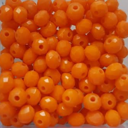 Perles à facettes oranges 4x3mm x50 por2-6