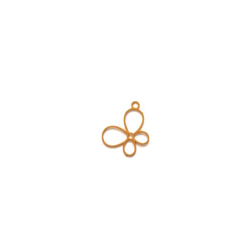 Breloque filigrane papillon jaune moutarde 12x15mm ja19-7