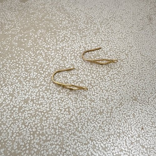 Crochets d’oreilles design en acier inoxydable 304 doré – 20 mm sbocr-63