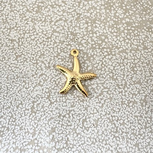 Breloque étoile de mer en acier inoxydable 304 doré – 17 × 15 mm do49-2