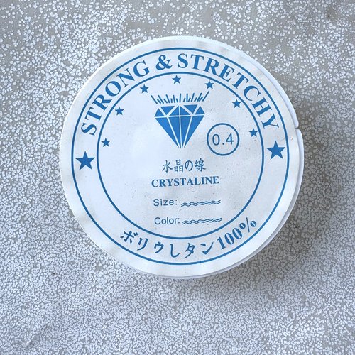 Fil élastique transparent 0,4 mm – bobine 14 m pour création de bijoux ela-30