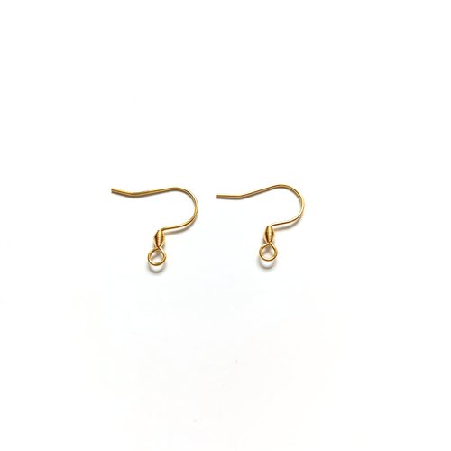 Crochets d’oreilles dorés 17 mm acier inoxydable 304 – lot 20 ou 50 paires, supports boucles d’oreilles diy