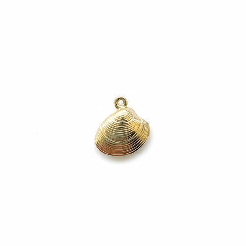 Breloque coquillage acier inoxydable 304 14x13 mm – pendentif coquillage bijoux diy, x1 ou x10 do49-6