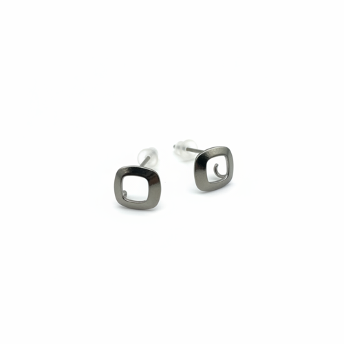Clous d’oreilles losange acier inoxydable argenté 9 mm – supports boucles d’oreilles diy, x1 ou x10 paires sbopu-107