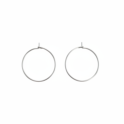Créoles fines à décorer acier inoxydable 316 argenté 25 mm – supports boucles d’oreilles diy, x1 ou x10 paires sbocre-53