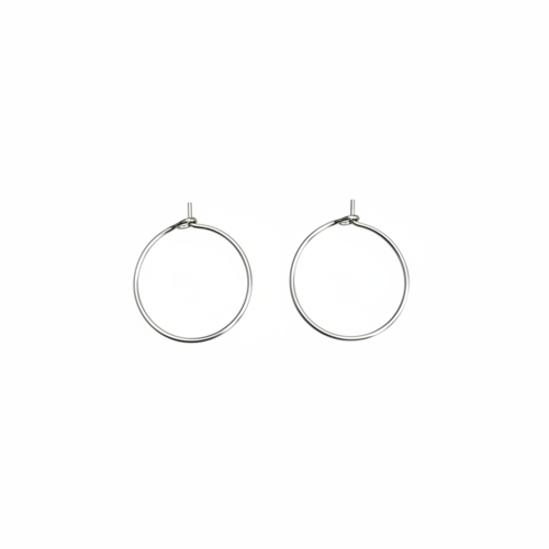 Créoles fines acier inoxydable 316l argenté 20 mm – supports boucles d’oreilles diy, x1 ou x10 paires sbocre-52