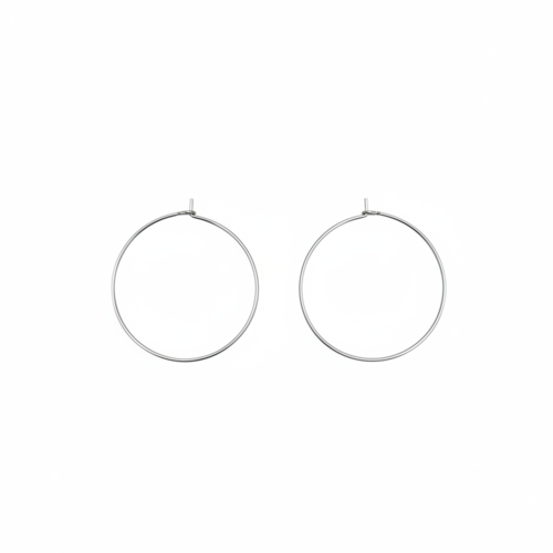 Créoles fines acier inoxydable 316l argenté 35 mm – supports boucles d’oreilles diy, x1 ou x10 paires sbocre-49