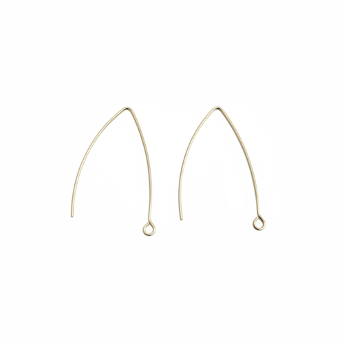 Crochets d’oreilles larges acier inoxydable doré pvd 41 mm – supports boucles d’oreilles diy, x1 ou x10 paires sbocr-66