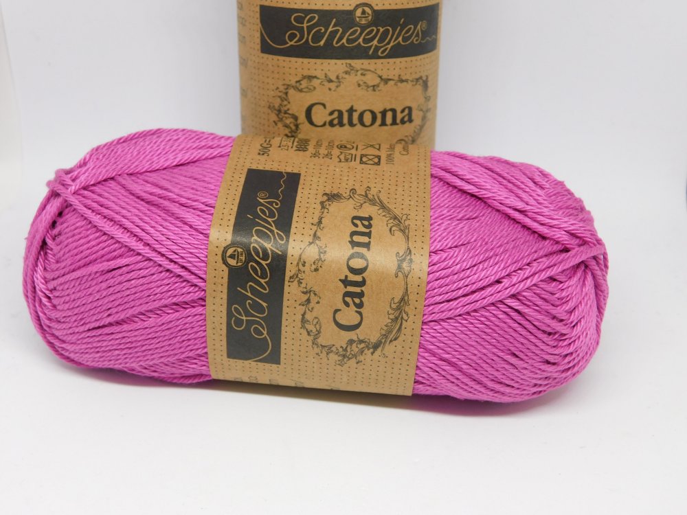 Catona Marron fil coton à tricoter, crocheter 50g pour les