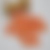 Bouton rond orange  blanc 2 trous - taille15 mm -