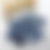 Bouton rond bleu 2 trous - taille 12 mm -