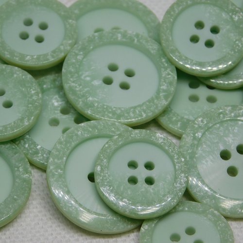 Bouton rond vert  - taille 22 mm -