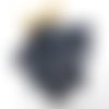 Bouton rond noir 2 trous - taille 25 mm -