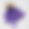 Bouton rond violet 2 trous 18 mm