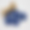 Bouton rond bleu 2 trous 25 mm