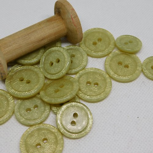 Bouton rond vert - taille 20 mm -