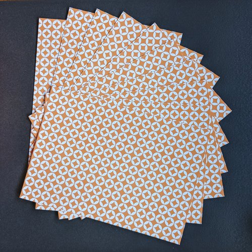 Lot de 10 cartes imprimées à motifs géométriques