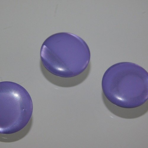 Bouton rond violet à pied plastique résine