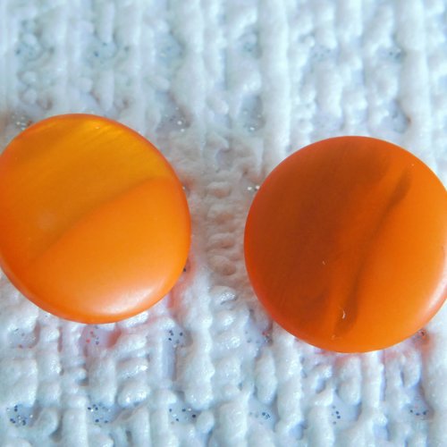 Bouton rond orange 12 mm