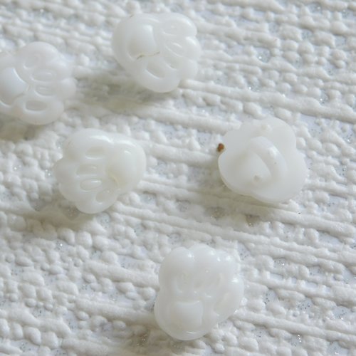 Bouton Patte De Chien Empreinte Animale Blanc